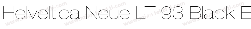 Helveltica Neue LT 93 Black Ex字体转换